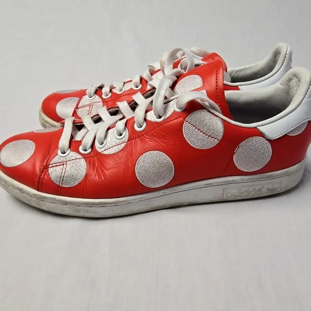 Adidas Stan Smith Polka Dot Sneakers Red White Mens 9.5